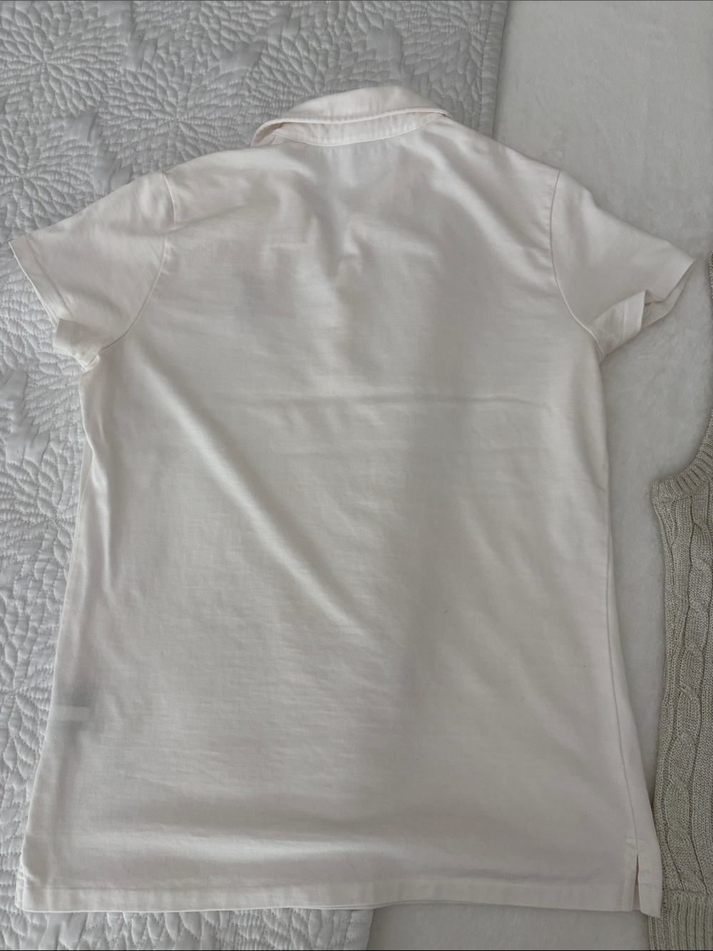 Ralph Lauren Golf White Polo with Metallic Silver Cable-Zip Vest Sz S - Picture 10 of 10